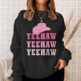 Yeehaw Cowboy Cowgirl Pink Wild Western Country Rodeo Sweatshirt Gifts for Her