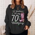 Yeehaw Its My 70Th Birthday 70 Year Old Gift Country Cowgirl Sweatshirt Gifts for Her