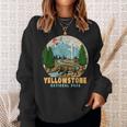 Yellowstone National Park Bison Retro Hiking Camping Outdoor Sweatshirt Gifts for Her