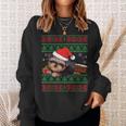 Yorkshire Terrier Dog Lover Santa Hat Ugly Christmas Sweater Sweatshirt Gifts for Her