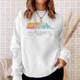 Aspen Colorado Vintage Mountain Sunset Eighties Retro Sweatshirt Gifts for Her