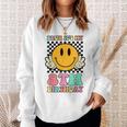 Bruh It's My 8Th Birthday Hippie Smile Face 8 Years Old Sweatshirt Gifts for Her