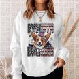 Corgi Dog Lover Patriotic 4Th Of July Sweatshirt Gifts for Her
