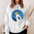 Cow Snatch Vintage Distressed Ufo Flying Saucer Sweatshirt Gifts for Her