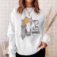 Cowgirl For Girls Who Love Horses Cute Hippy Western Gift For Women Sweatshirt Gifts for Her