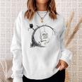 Cute Ghost Swinging Reading Book Halloween Ghost Costume Sweatshirt Gifts for Her