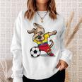 Dabbing Dog Ecuador Soccer Fans Jersey Ecuadorian Football Sweatshirt Gifts for Her