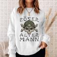 Evil Old Man Skull Soldier Bone Font Sweatshirt Gifts for Her