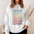 First Name Giada Italian Girl Retro Name Tag Groovy Party Sweatshirt Gifts for Her