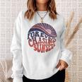 Forever Chasing Sunsets Word On Back Workout Summer Casual Summer Funny Gifts Sweatshirt Gifts for Her