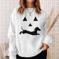 Dachshund Jack O Lantern Pumpkin Face For Halloween Sweatshirt Gifts for Her