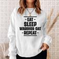 Eat Sleep Warrior Cat Repeat Amazing Cat Lover Sweatshirt Gifts for Her