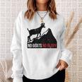 Funny Motivational No Goats No Glory Puns Pun Lover Sweatshirt Gifts for Her