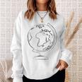 Geography World Globe Earth Planet Sweatshirt Gifts for Her