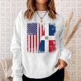 Half Dominican Flag Vintage Usa Sweatshirt Gifts for Her