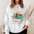 Happy Glamper Camping Lover Girl Camper Camp Vacation Gift For Womens Sweatshirt Gifts for Her
