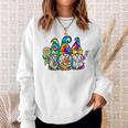 Hippie Gnomes Tie Dye Peace Love Peace Sign 60S 70S Hippie Sweatshirt Gifts for Her