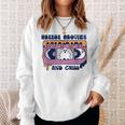 Horror Movies And Chill Retro Video Tape Halloween Ghost Boo Halloween Ghost Sweatshirt Gifts for Her