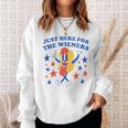 Hot Dog Im Just Here For The Wieners 4Th Of July Funny Sweatshirt Gifts for Her