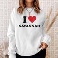 I Heart Savannah First Name I Love Personalized Stuff Sweatshirt Gifts for Her