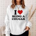 I Love Being A Cougar I Heart Being A Cougar Sweatshirt Gifts for Her