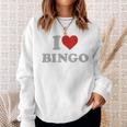 I Love Bingo Outfit I Heart Bingo Sweatshirt Gifts for Her