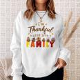 I'm Thankful For My Family Thanksgiving Day Turkey Thankful Sweatshirt Gifts for Her