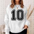 Jersey 10 Black Sports Team Jersey Number 10 Sweatshirt Gifts for Her