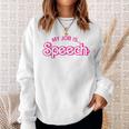 My Job Is Speech Retro Pink Style Speech Therapist Slp Sweatshirt Gifts for Her