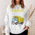 Kids Birthday Boy Toddler Construction Truck Theme Sweatshirt Gifts for Her
