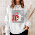 Kids Distressed 10 Year Old 10Th Basketball Birthday Slam Dunk Sweatshirt Gifts for Her