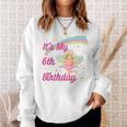 Kids Girls 6Th Birthday Fairy Design Sweatshirt Gifts for Her