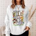 Lets Get Wild Zoo Animals Safari Party A Day At The Zoo Sweatshirt Gifts for Her