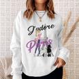 I Love Paris Woman Walking Poodles By Eiffel Tower Sweatshirt Gifts for Her