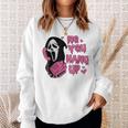 No You Hang Up Ghost Calling Halloween Sweatshirt Gifts for Her