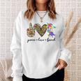 Peace Love Beach Summer Vacation Beach Lovers Vacation Funny Gifts Sweatshirt Gifts for Her