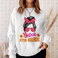 Peace Out 8Th Grade Graduation 2023 Graduate Messy Bun Girls Sweatshirt Gifts for Her