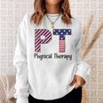 Physical Therapy 4Th Of July Design Cool Physical Therapist Sweatshirt Gifts for Her