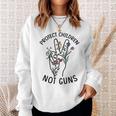 Protect Children Not Guns End Gun Violence Anti Gun Orange Sweatshirt Gifts for Her