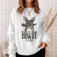 Retro Howdy Easter Bunny Cowboy Western Country Cowgirl Sweatshirt Gifts for Her