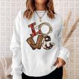 Retro Love Rodeo Cowboy Boots Lasso Western Country Cowgirl Sweatshirt Gifts for Her