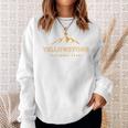 Retro Mountain Yellowstone National Park Hiking Souvenir Sweatshirt Gifts for Her