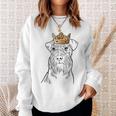 Schnauzer Dog Wearing Crown Sweatshirt Gifts for Her