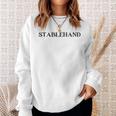 Stablehand Vintage Text Equestrian Sweatshirt Gifts for Her