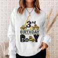 Three Year Old Party 3Rd Birthday Boy Construction Truck Car Sweatshirt Gifts for Her