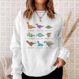 Types Of Dinosaurs Educational Sweatshirt Gifts for Her