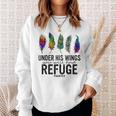 Under His Wings You Will Find Refuge Pslm 914 Quote Sweatshirt Gifts for Her