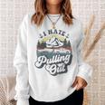 Vintage Truck Towing Boat Captain Funny I Hate Pulling Out Sweatshirt Gifts for Her
