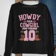 10Th Birthday Girls Cowgirl Howdy Western Themed Birthday Sweatshirt Gifts for Old Women