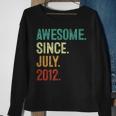 11 Year Old Awesome Since July 2012 11Th Birthday Sweatshirt Gifts for Old Women